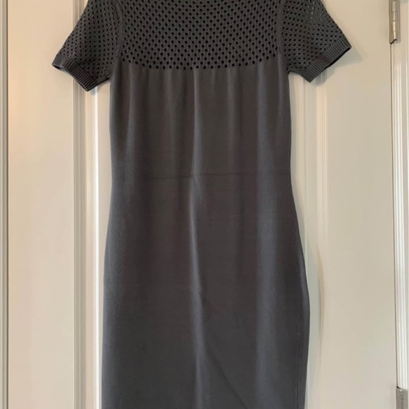 NWOT-Women's Designer Milly Gray Short Sleeve Knit Dress Size  M Never worn - Picture 6 of 6